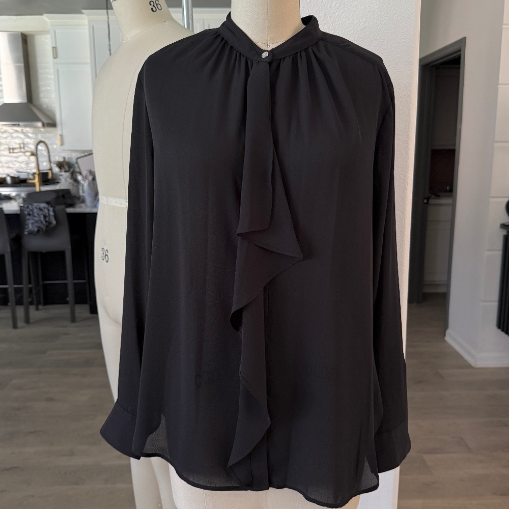 Lauren by Ralph Lauren Green Label Women's‎ Black Blouse, Med